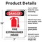 Signmission Fire Extinguisher Inside Danger Sign, Plastic, 7in W x 10in L, 2PK OS-2PACK-DS-P-710-V-2381 - alternate 2
